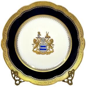 Sèvres Porcelain Château des Tuileries 1848 Heraldic Armorial Cabinet Plate